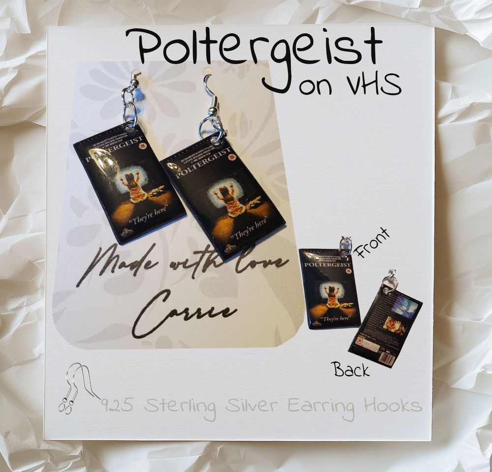 Poltergeist on VHS Earrings 
