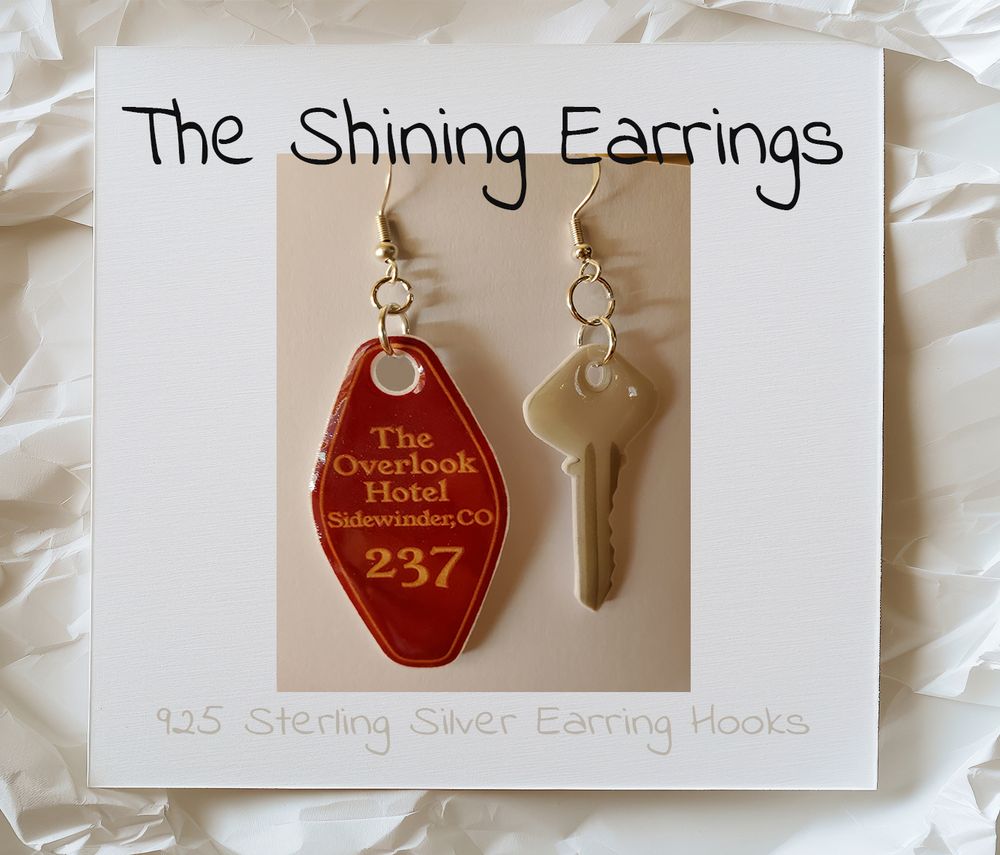 The Overlook Hotel Key Earrings 